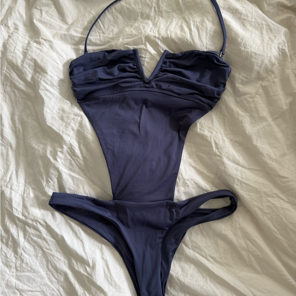 Frankie's Bikinis Purple One Piece Swimsuit